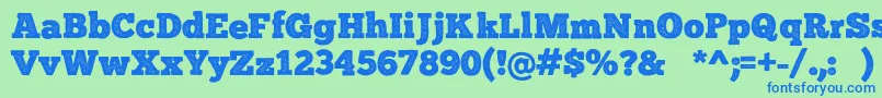ChunkFivePrint Font – Blue Fonts on Green Background