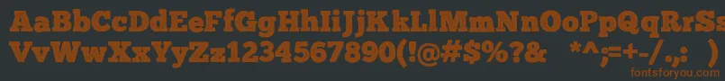 ChunkFivePrint Font – Brown Fonts on Black Background