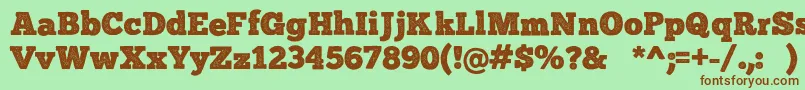 ChunkFivePrint Font – Brown Fonts on Green Background