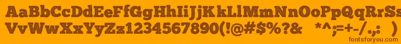 ChunkFivePrint Font – Brown Fonts on Orange Background