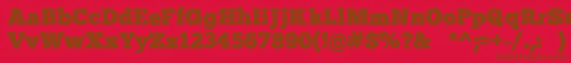 フォントChunkFivePrint – 赤い背景に茶色の文字