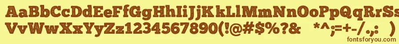 ChunkFivePrint Font – Brown Fonts on Yellow Background