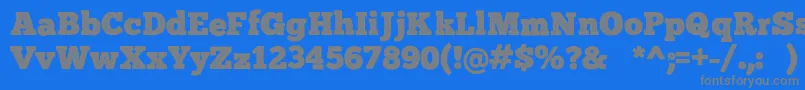 ChunkFivePrint Font – Gray Fonts on Blue Background