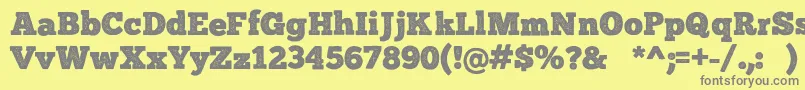 ChunkFivePrint Font – Gray Fonts on Yellow Background