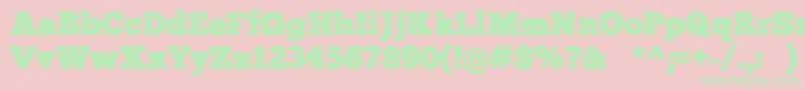ChunkFivePrint Font – Green Fonts on Pink Background