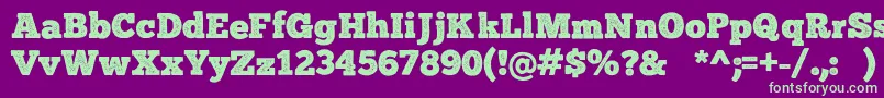 ChunkFivePrint Font – Green Fonts on Purple Background