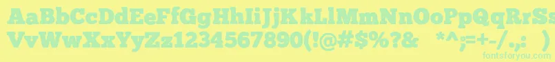 Шрифт ChunkFivePrint – зелёные шрифты на жёлтом фоне