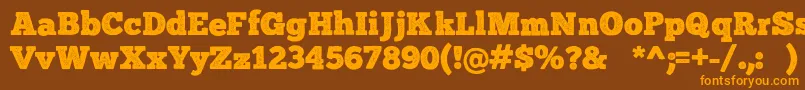 ChunkFivePrint Font – Orange Fonts on Brown Background