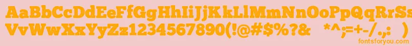 ChunkFivePrint Font – Orange Fonts on Pink Background