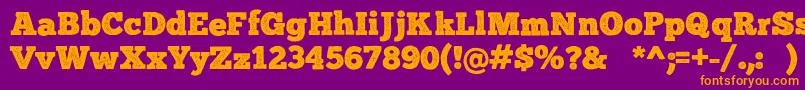 ChunkFivePrint Font – Orange Fonts on Purple Background