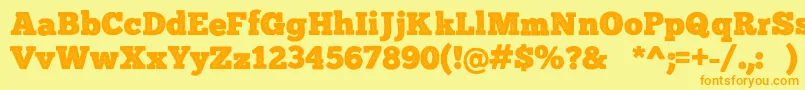 ChunkFivePrint Font – Orange Fonts on Yellow Background