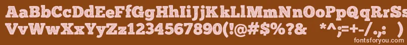 ChunkFivePrint Font – Pink Fonts on Brown Background