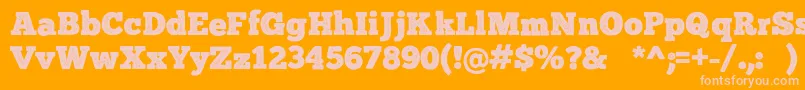 ChunkFivePrint Font – Pink Fonts on Orange Background