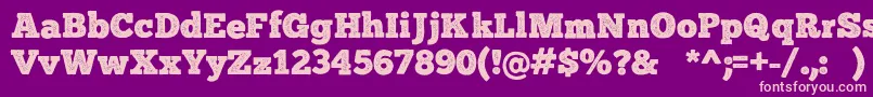 ChunkFivePrint Font – Pink Fonts on Purple Background
