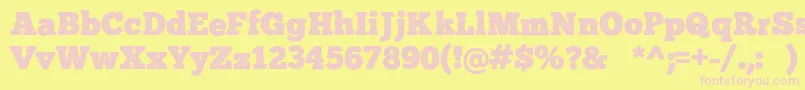 ChunkFivePrint Font – Pink Fonts on Yellow Background