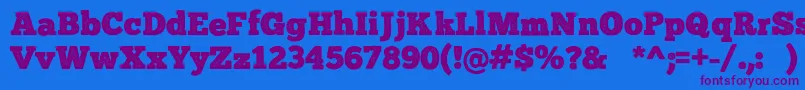ChunkFivePrint Font – Purple Fonts on Blue Background
