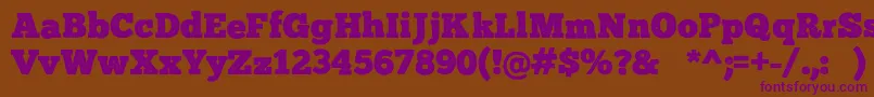 ChunkFivePrint Font – Purple Fonts on Brown Background