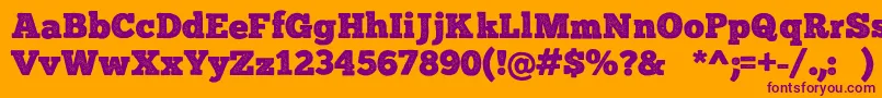 ChunkFivePrint Font – Purple Fonts on Orange Background