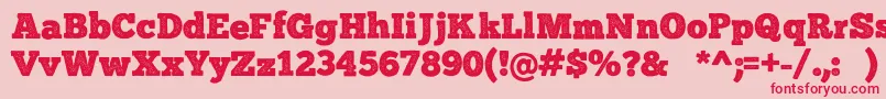 ChunkFivePrint Font – Red Fonts on Pink Background