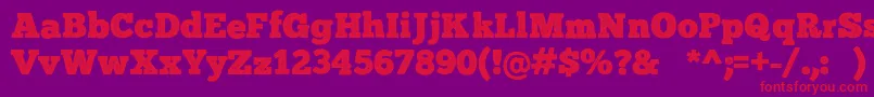 ChunkFivePrint Font – Red Fonts on Purple Background