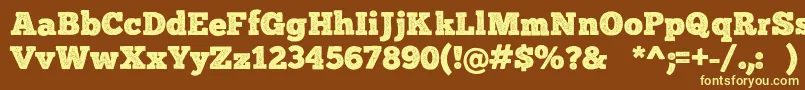 ChunkFivePrint Font – Yellow Fonts on Brown Background