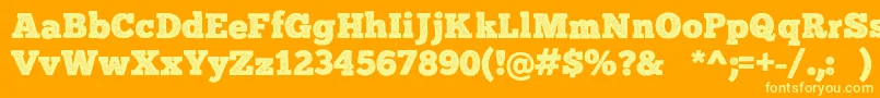 ChunkFivePrint Font – Yellow Fonts on Orange Background
