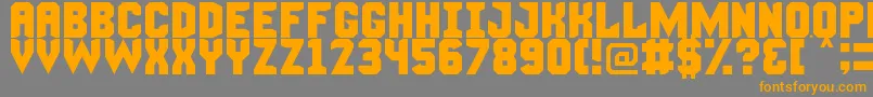 ManlyManFont Font – Orange Fonts on Gray Background