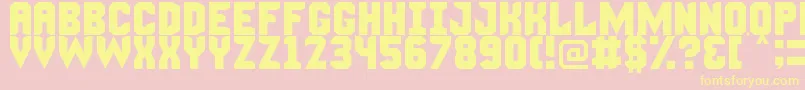 ManlyManFont Font – Yellow Fonts on Pink Background