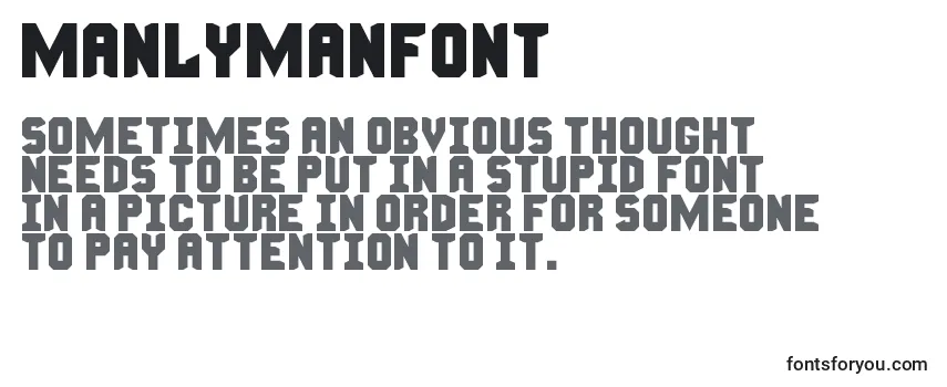 Обзор шрифта ManlyManFont