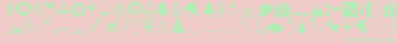 Journaldingbats4 Font – Green Fonts on Pink Background