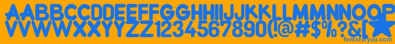 CrewniverseFont Font – Blue Fonts on Orange Background