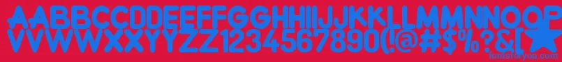 CrewniverseFont Font – Blue Fonts on Red Background