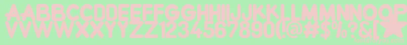 Fonte CrewniverseFont – fontes rosa em um fundo verde