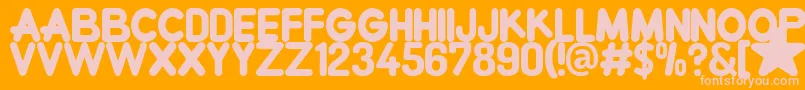 CrewniverseFont Font – Pink Fonts on Orange Background