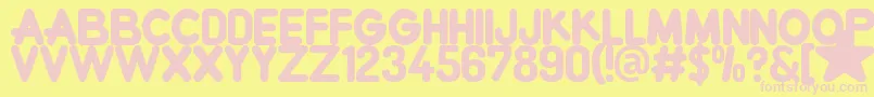 CrewniverseFont Font – Pink Fonts on Yellow Background