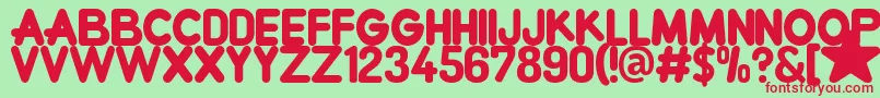 CrewniverseFont Font – Red Fonts on Green Background