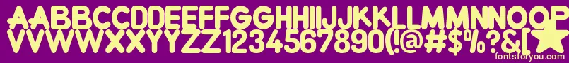 CrewniverseFont Font – Yellow Fonts on Purple Background