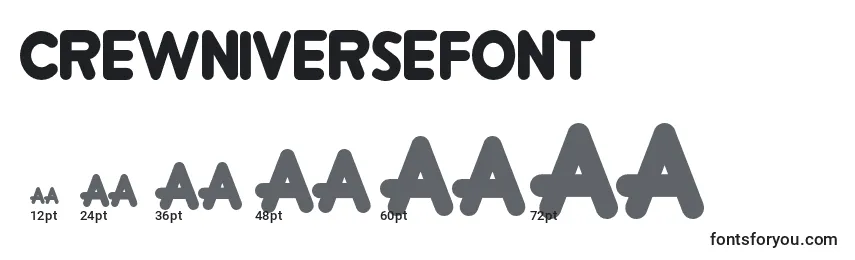 CrewniverseFont Font Sizes