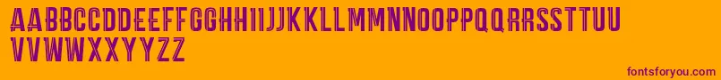 CarpeDiemMarkDemo-Schriftart – Violette Schriften auf orangefarbenem Hintergrund