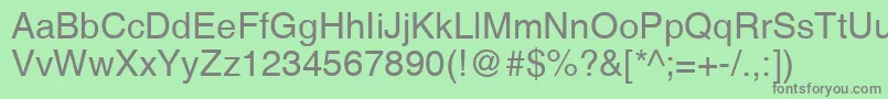 Helvetica Font – Gray Fonts on Green Background