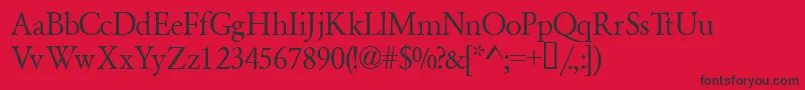 Garamondsemiexpandedssk ffy Font – Black Fonts on Red Background