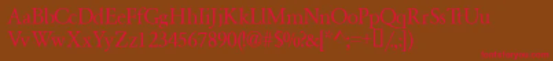 Garamondsemiexpandedssk ffy Font – Red Fonts on Brown Background