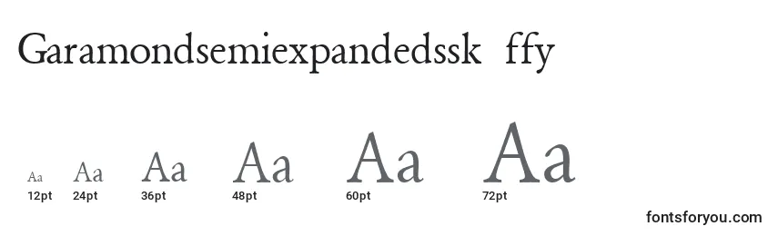 Garamondsemiexpandedssk ffy Font Sizes