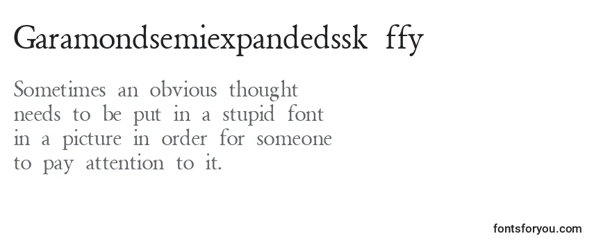 Garamondsemiexpandedssk ffy Font