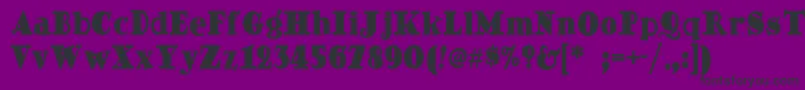 Ding-Schriftart – Schwarze Schriften auf violettem Hintergrund
