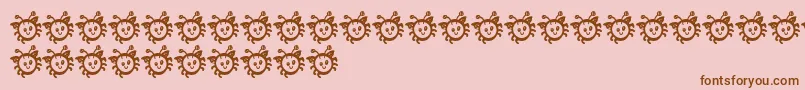 BmdCuddleBug-Schriftart – Braune Schriften auf rosa Hintergrund