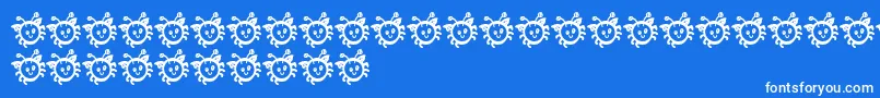 Шрифт BmdCuddleBug – белые шрифты на синем фоне