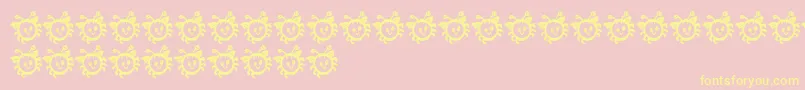 BmdCuddleBug Font – Yellow Fonts on Pink Background