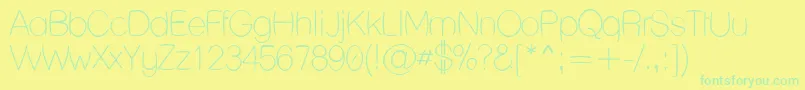 LaneHumouresque-fontti – vihreät fontit keltaisella taustalla