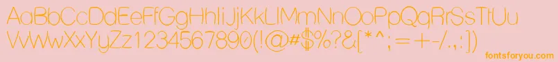 LaneHumouresque Font – Orange Fonts on Pink Background
